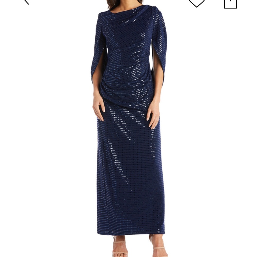 R&M Richards Navy Mother of the Bride gown Sz 16